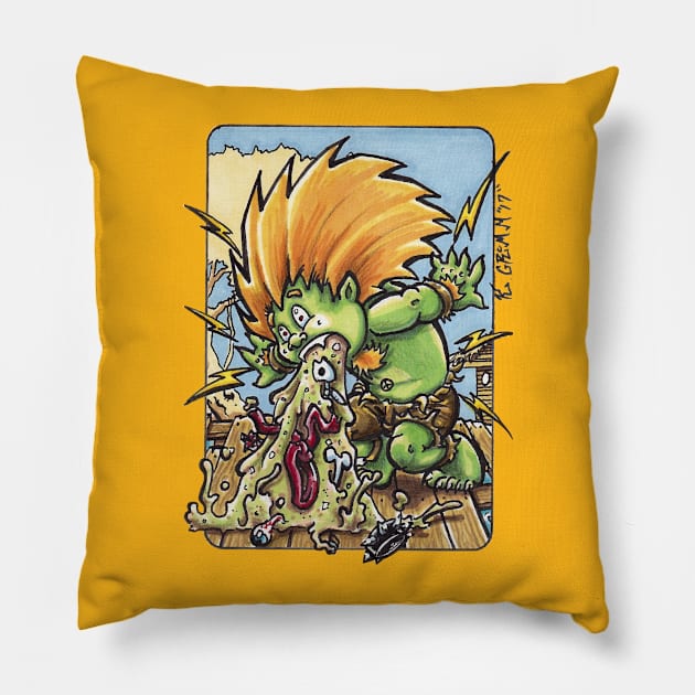 Barfin Blanka Pillow by kiddgrimm