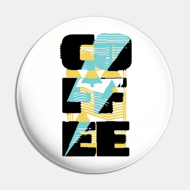 80s Style Coffee Bolt Pin by Coffee Hotline