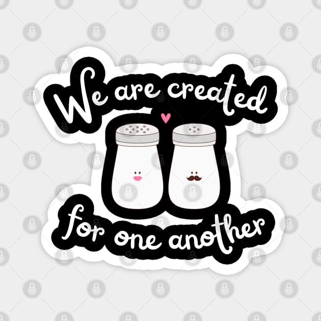 Salt And Pepper Love For Valentine's Day Magnet by AgataMaria