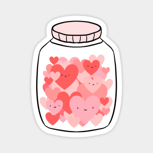 A jar fill with hearts valentines day Magnet