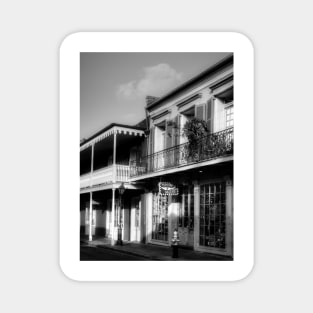 617 Chartres Street in Black and White Magnet