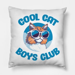 Cool Cat Boys Club Pillow