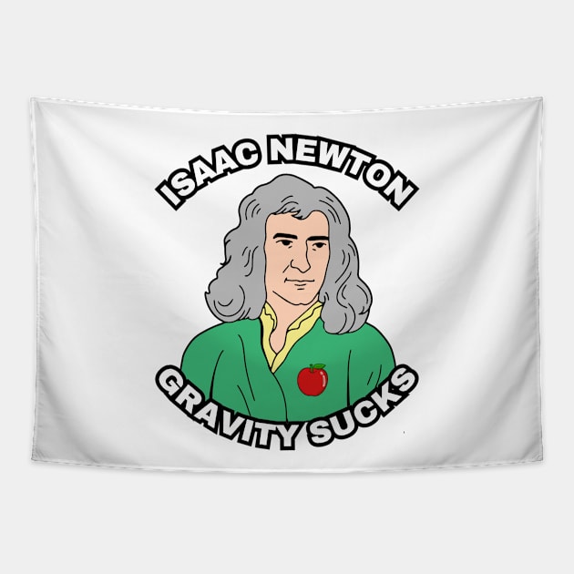 🍎 Sir Isaac Newton Figures Out that Gravity Sucks Tapestry by Pixoplanet