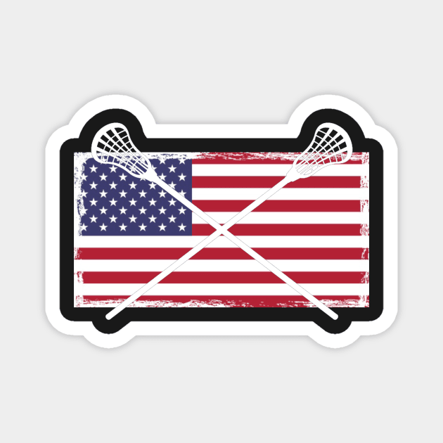 Lacrosse USA American Flag Magnet by anacarminda