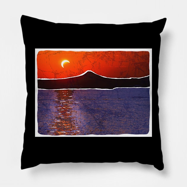 Solar Eclipse 2024 Celestial Event US Pillow by Aurora X