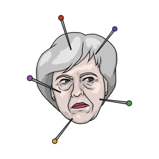 Theresa May Voodoo Doll Pin Illustration T-Shirt