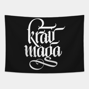 Krav Maga Calligraphy Tapestry