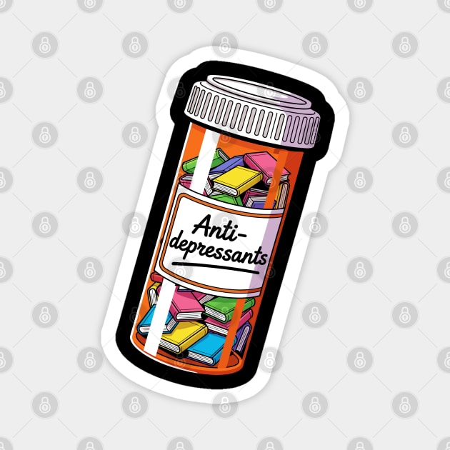 Books as Antidepressants Magnet by enrynz