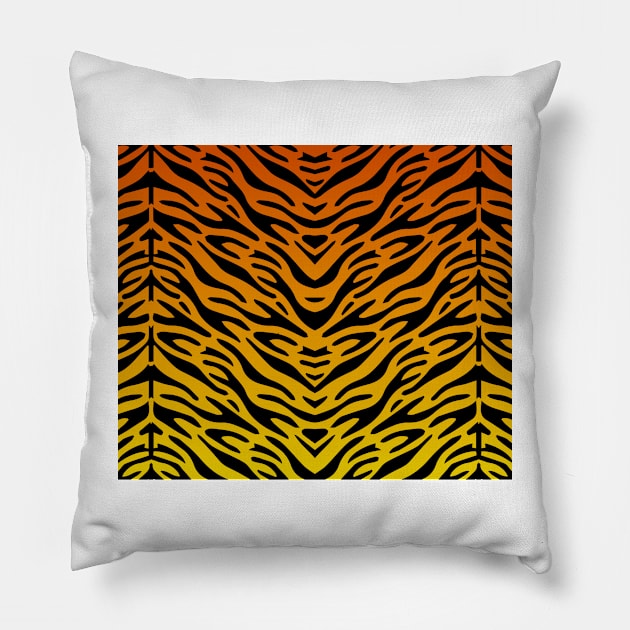 Tiger midge pattern Pillow by timegraf