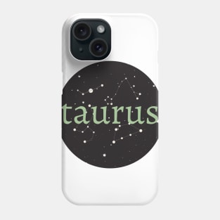 Taurus Zodiac Sign Star Circle Phone Case