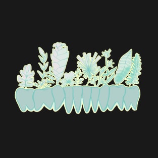 Plant Teeth (Baby Blue and Yellow) T-Shirt