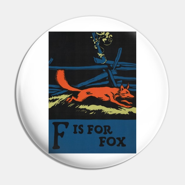 F is for Fox ABC Designed and Cut on Wood by CB Falls Pin by EphemeraKiosk