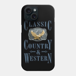 Golden Eagle - Classic Country and Western Belt Buckles Phone Case