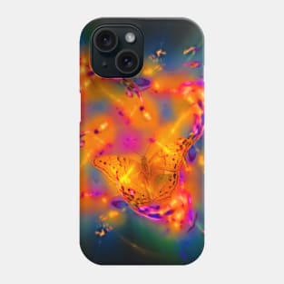 Butterfly in a radioactive explosion Phone Case