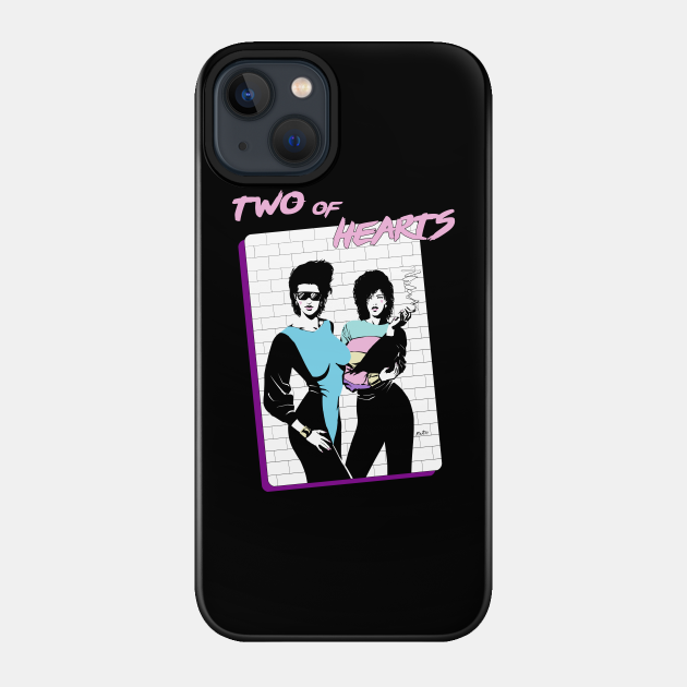 Two of Hearts - 80s Retro - Phone Case
