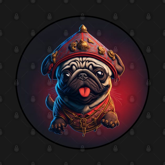 Pirate jumping pug by MrPug