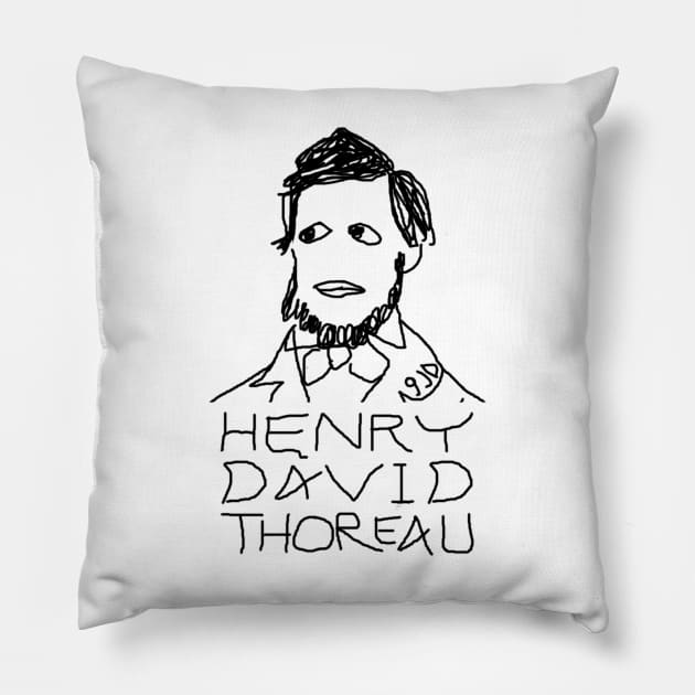 Henry David Thoreau by 9JD Pillow by JD by BN18 