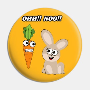 Bunny with carrot Pin