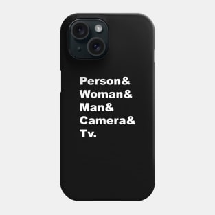 person woman man camera tv Phone Case