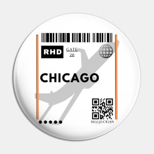 Chicago Ticket Design Pin