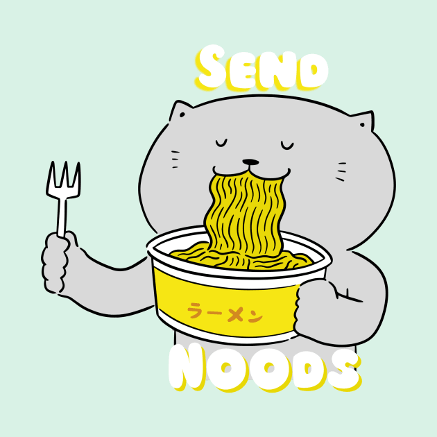 Send Noods Cute Cat by ODIN DESIGNS