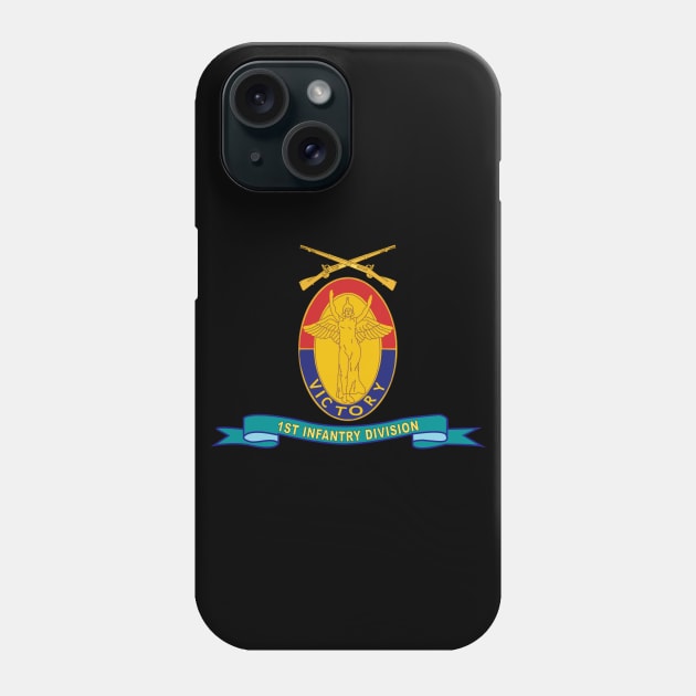 1st Infantry Division - w Br - Ribbon Phone Case by twix123844