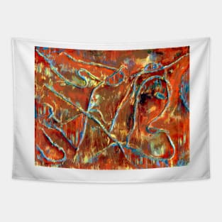 Fire Dancing Abstract Tapestry