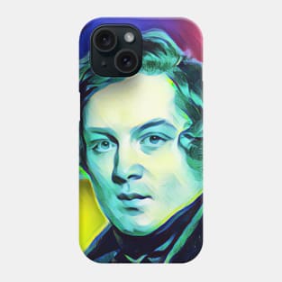 Robert Schumann Colourful Portrait | Robert Schumann Artwork 6 Phone Case