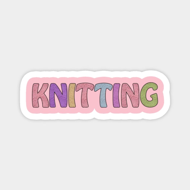 Knitting Lover Wool Letters Magnet by Sanu Designs