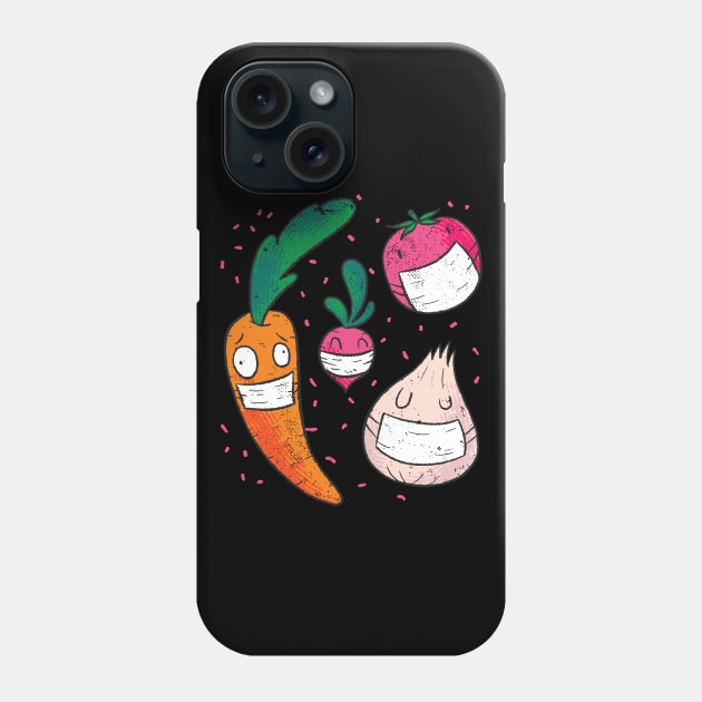 vegetarian funny mask vegans Phone Case by Midoart