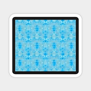 Aquamarine Aesthetic Abstract Watercolor Series Pattern 1 Magnet