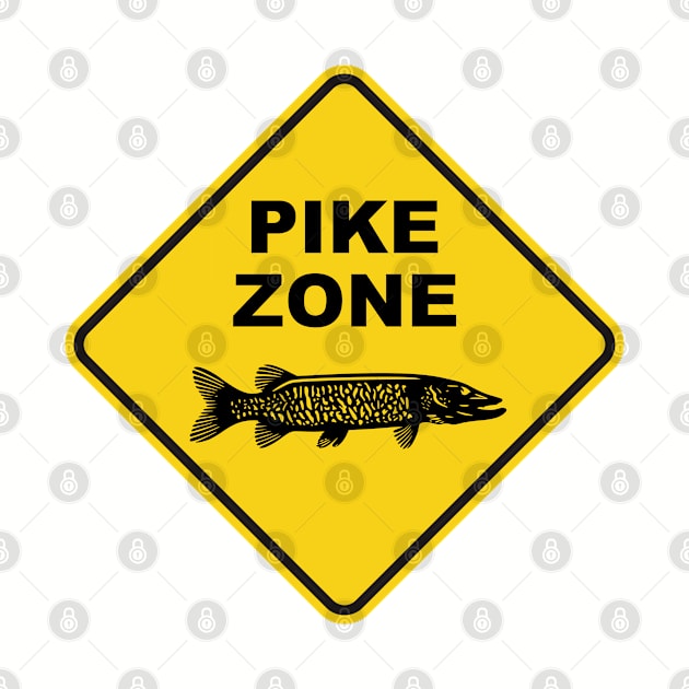 Pike Fishing Zone Sign by esskay1000