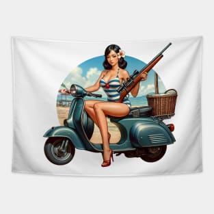 Scooter Girl Tapestry