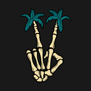 Peace Skeleton Hand Sign T-Shirt