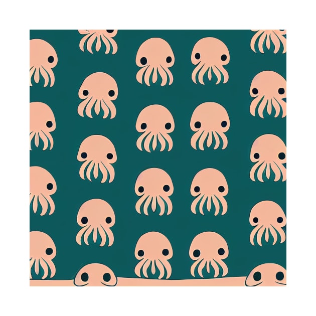 Octopus Wallpaper - Super Cute Colorful Cephalopod Pattern by JensenArtCo