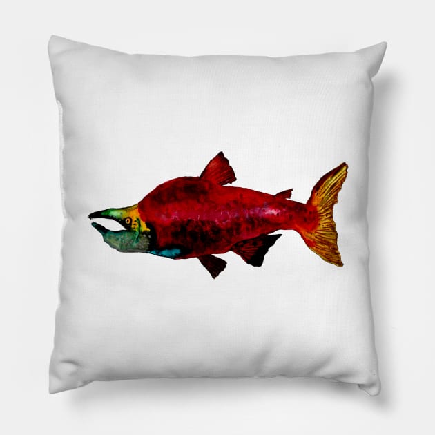 Sockeye Pillow by Anitra's Unique Designs