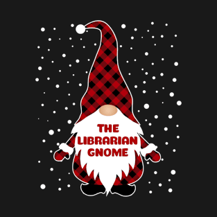 The Librarian Gnome Matching Family Christmas Pajama T-Shirt