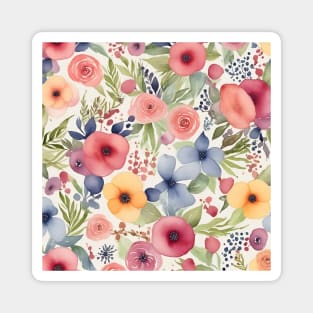 Watercolor Floral pattern Magnet