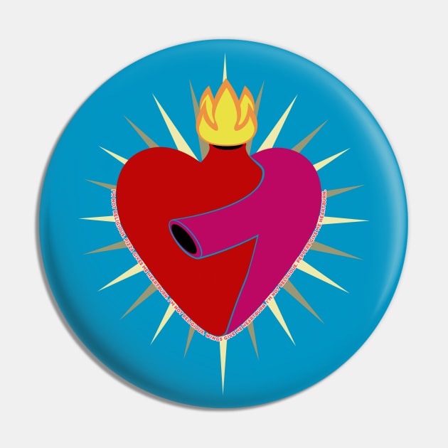 Burning Heart Pin by HopNationUSA