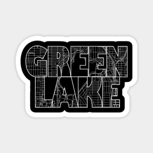 Green Lake Street Map Magnet