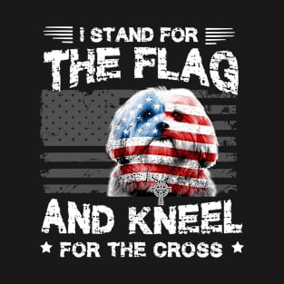 Shih Tzu Dog Stand For The Flag Kneel For Fallen T-Shirt T-Shirt