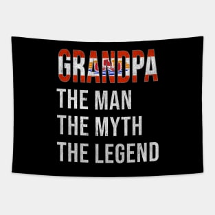 Grand Father French Polynesian Grandpa The Man The Myth The Legend - Gift for French Polynesian Dad With Roots From  French Polynesia Tapestry