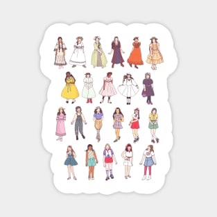 American Gals in Summer Magnet