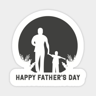 Father's Day Silhouette Tee - Distressed "Happy Father's Day" Shirt, Perfect Gift for Dad on His Special Day Magnet