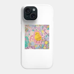 Easter Chick, Fluffy Yellow Baby Chicken Phone Case