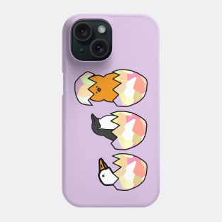 Three Funny Easter Eggs Hatching Phone Case