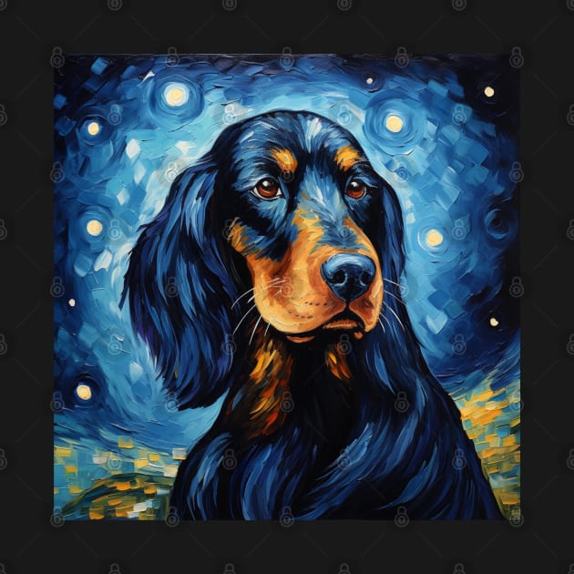 Gordon Setter Starry Night by NatashaCuteShop