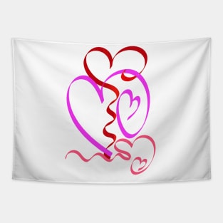 happy valentines heart for women and girlfriend Tapestry