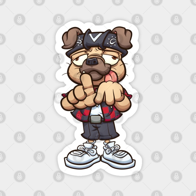 Cholo Pug Magnet by memoangeles