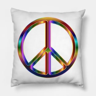 Psychedelic Peace Logo Pillow